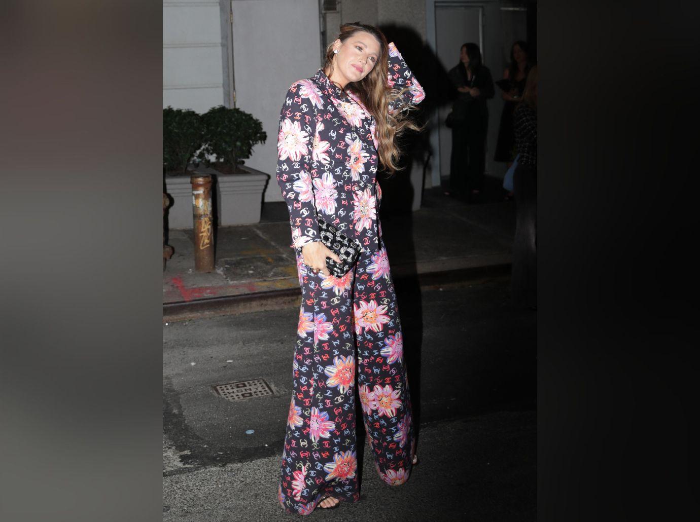 blake lively outfit trolled by fans pajama party photos