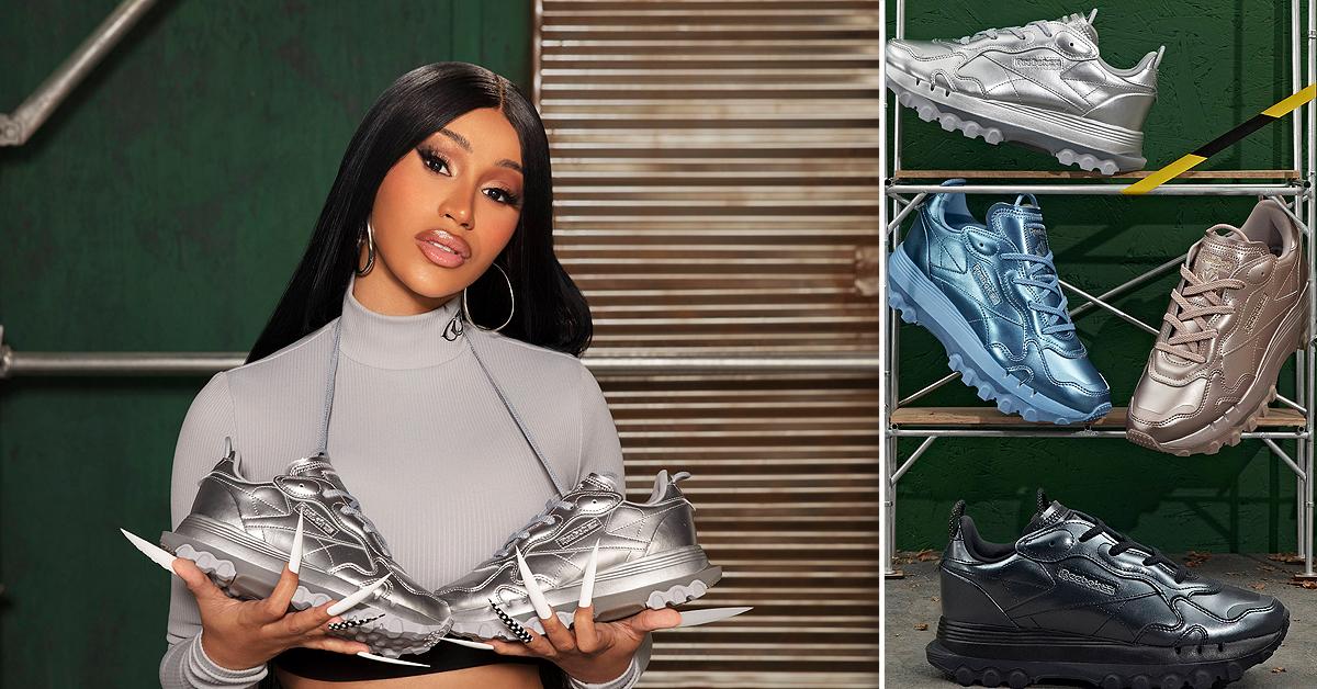 cardi b x reebok drop new metallic apparel and sneaker collection