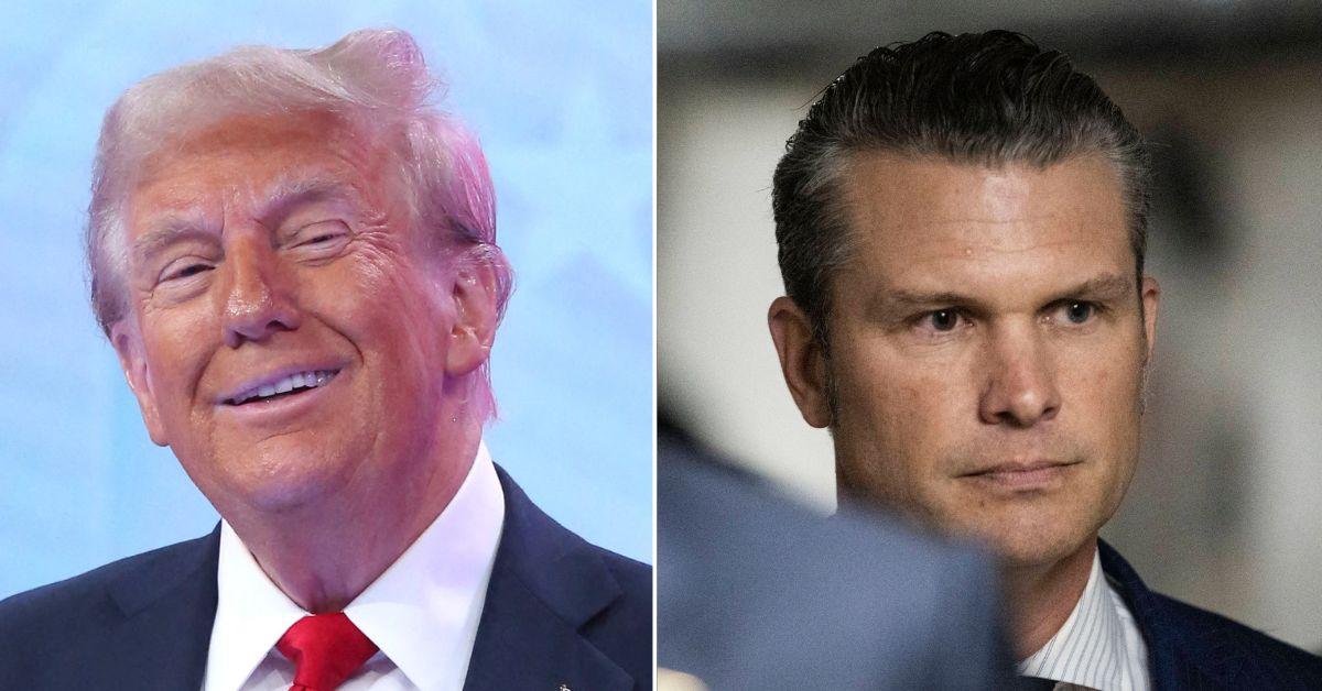 Composite photo of Donald Trump and Pete Hegseth